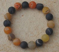 Druzy Achat - Kugel - 10mm - Armband Elastik - 1 St�ck