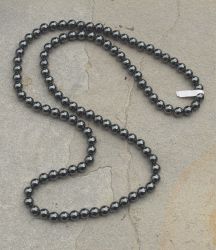 H�matit - Kugel - 8mm - 80 cm - Fertigkette  - 10 St�ck