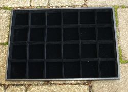Tablett Tray Deko 35x 24 x 3 cm mit Einteilung (24F�cher)