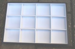 Tablett Tray Deko 35x 24 x 3 cm mit Einteilung (12 F�cher)