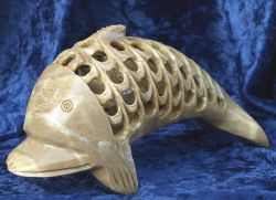 Speckstein - Delphin gro� - 19 x 10 x 7cmn - 1 St�ck