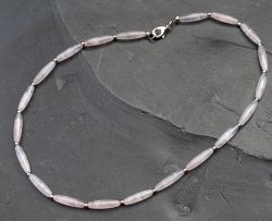 Rosaquarz - Spindel - 20x5mm - 49 cm - Edesltein Kette