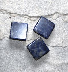 Sodalit - Quadrat gebohrt - Anh�nger - 25x25mm - 1 St�ck