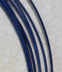 Halsreif - einreihig - blau - Magnetschlie�e - 45 cm - 10 St.