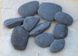 Hot Stones Set - 10 St�ck - 4,5-7cm - Basalt poliert