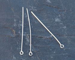 Ohrringe Zubeh�r - Stift mit offener �se - silberfarbiges Metall