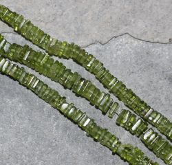 Peridot - Square - 5-5,5mm - Kettenstrang