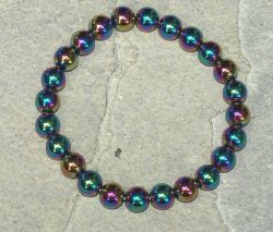 H�matit - multicolor - Kugel - 8mm - Armband Elastik - 1 St�ck