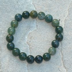 Moosachat - Kugel - 10mm - Armband Elastik - 1 St�ck