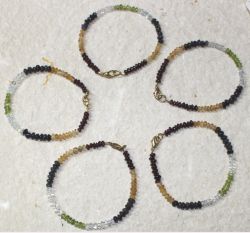 Edelstein Mix- Rondelle - 4-5mm - Armband - 5 St�ck