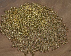 Kugeln 4mm - Schmuckzubeh�r - Metall goldfarbig