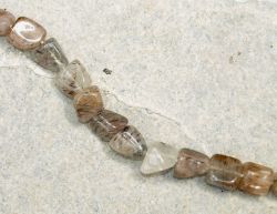 Goethitquarz Cacoxenit -Barock  - 10-12mm - Kettenstrang