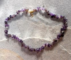 Amethyst - Splitter - 45 cm - Edelstein Kette - 10 St�ck