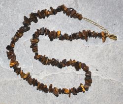 Tigerauge - Splitter- 45 cm - Edelsteinkette - 10 St�ck