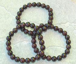 Granat - Kugel - 8mm - Armband Elastik - 3 St�ck