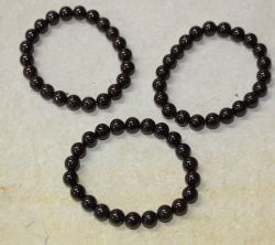 Granat - Kugel - 8mm - Armband Elastik - 3 St�ck