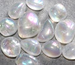Bergkristall Angel Aura - Trommelsteine - 250 Gramm