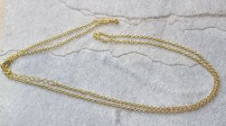 Kette aus Metall - goldfarbig - 2,5mm -  80 cm - 10 St�ck
