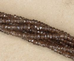 Zirkon -  Rondelle - facettiert - 3-4mm - Kettenstrang