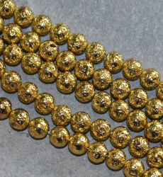 Lava - gold plated - Kugel - 6mm - Kettenstrang
