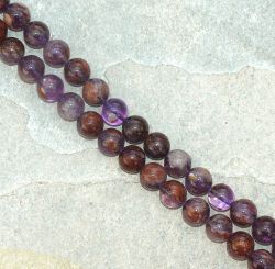 Rutil-Amethyst - Kugel - 10mm - Kettenstrang