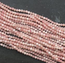 Anden Opal pink - Kugel - facettiert - 3mm - Kettenstrang