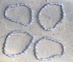 Chalcedon - Barock - 6-8mm - Armband Elastik - 4 St�ck