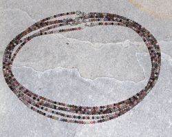 Turmalin multi - Kugel - facettiert - 3mm - Kette - 1 St.