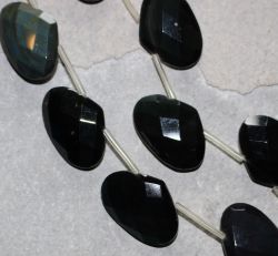Regenbogen Obsidian - Tropfen - 30x20mm - Kettenstrang