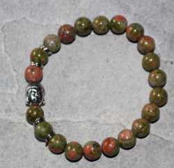 Unakit - Kugel - 8mm - Buddha - Armband Elastik - 1 St�ck