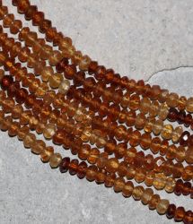 Hessonit - Rondelle - facettiert - 5mm - Kettenstrang
