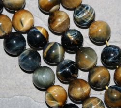 Tigerauge - hell - Kugel - 14mm - Kettenstrang