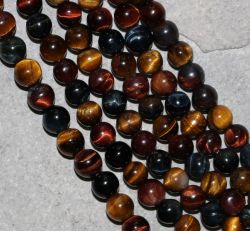 Tigerauge - multi - Kugel - 6mm - Kettenstrang