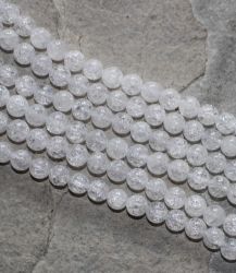 Bergkristall - cracked - Kugel - 6mm - Kettenstrang