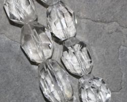Bergkristall - Freeform - facettiert - 20-25mm - Kettenstrang