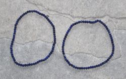Lapis - Kugel - facettiert - 3mm - Armband Elastik - 2 St.