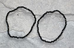 Onyx - Kugel - facettiert - 3mm - Armband Elastik - 2 St.