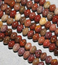 Versteinertes Holz - Rondelle - 8x5mm - Kettenstrang