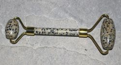 Dalmatiner Jaspis - Massageroller - 14 cm lang - in Box