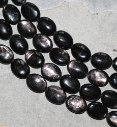 Hypersthen - Oval - 16x12mm - Kettenstrang