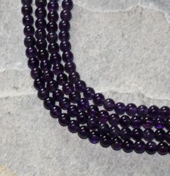 Amethyst - Kugel - 6mm - Kettenstrang