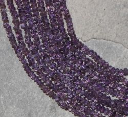 Amethyst - Rondelle - facettiert - 3,5-5mm - Kettenstrang