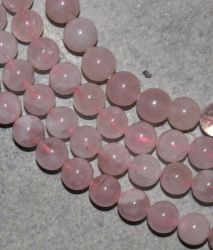 Rosaquarz - Kugel - 10mm - Kettenstrang