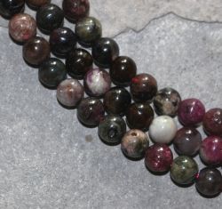 Turmalin - multicolor - Kugel - 6mm - Kettenstrang