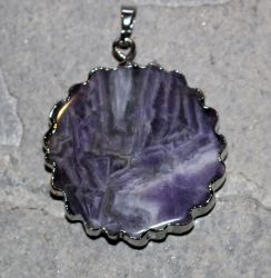 Amethyst - Anh�nger - Sonne mit Fassung - 1 St�ck