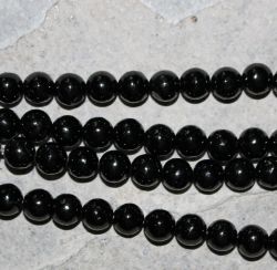 Gagat - Kugel - 6mm - Kettenstrang