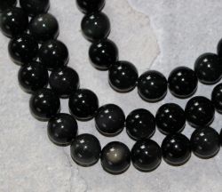 Regenbogen Obsidian - Kugel - 10mm - Kettenstrang