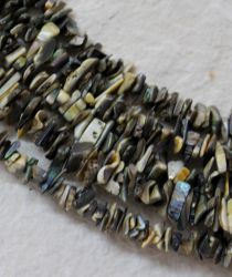 Paua Muschel Abalone -Splitter - 6-10mm - Kettenstrang