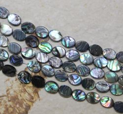 Paua Muschel Abalone - Oval - 8x6mm - Kettenstrang