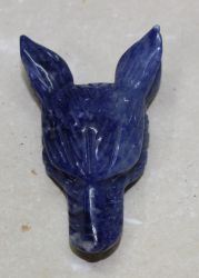 Sodalit - Anh�nger - Wolf Tierkopf mit Bohrung - 1 St�ck